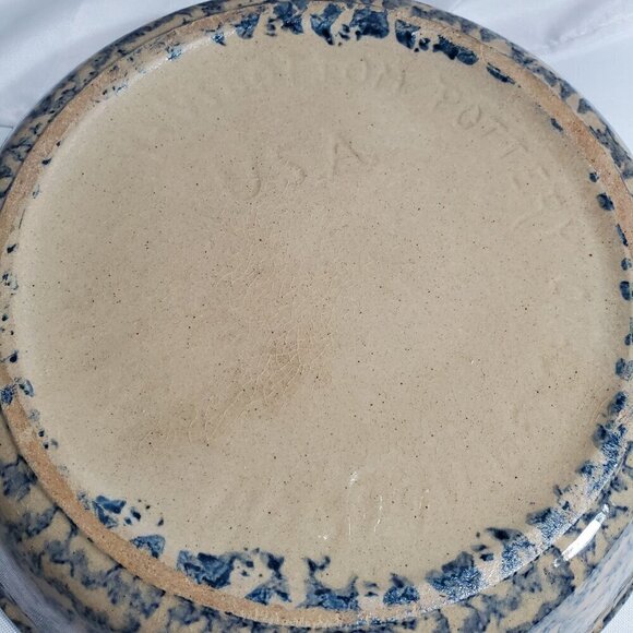 VTG Robinson Ransbottom Pottery USA Spatterware Stoneware Deep Dish Pie Plate - Picture 10 of 11